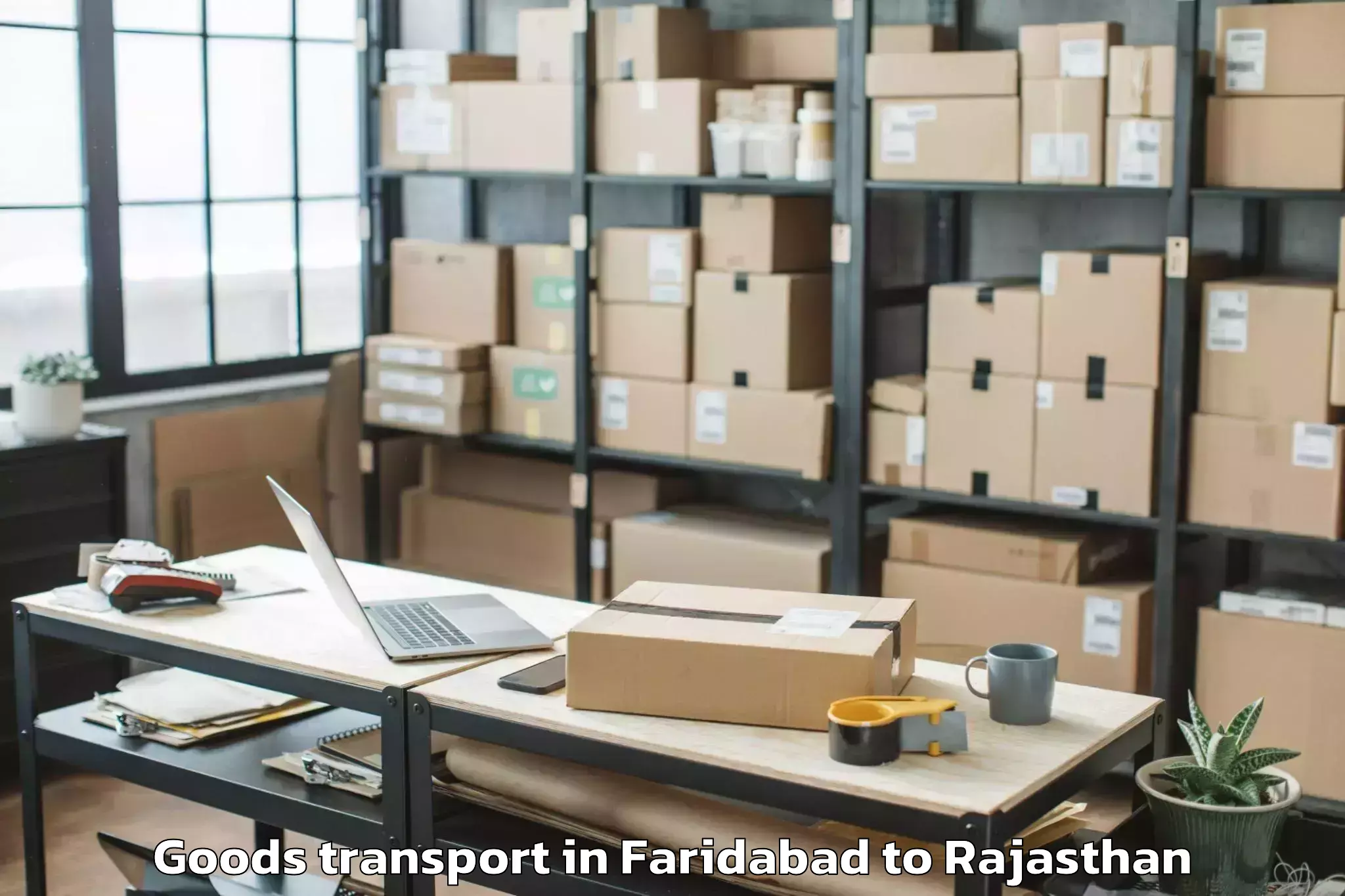 Easy Faridabad to Kherli Goods Transport Booking